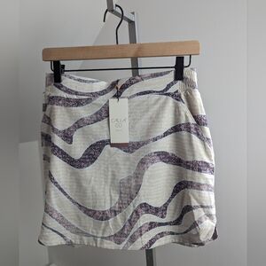 Calia 16" Birdie Skort Womens Small Shallow Ripples Neutral Golf Apparel Wicking